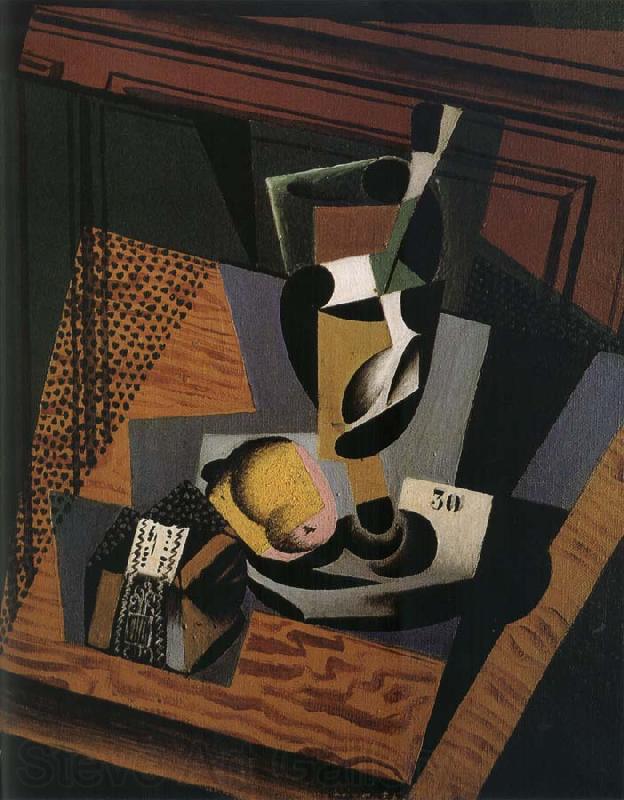 Juan Gris The still lief having cut and tobacco Spain oil painting art